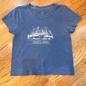 Brandy Melville Navy Portland Graphic Tee